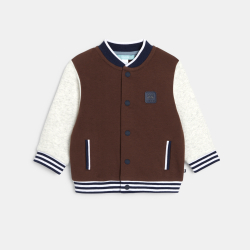 جاكيت طراز تيدي، باللون البني، للفتيان الصغار